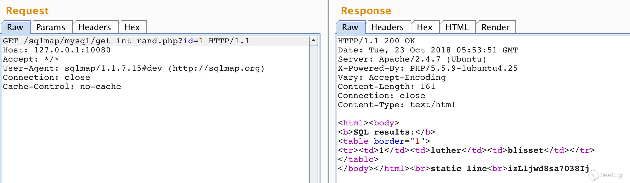 時間盲注案例圖