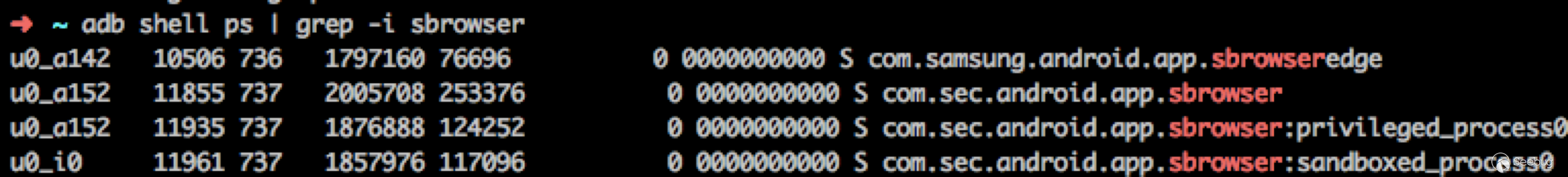 sbrowser
processes