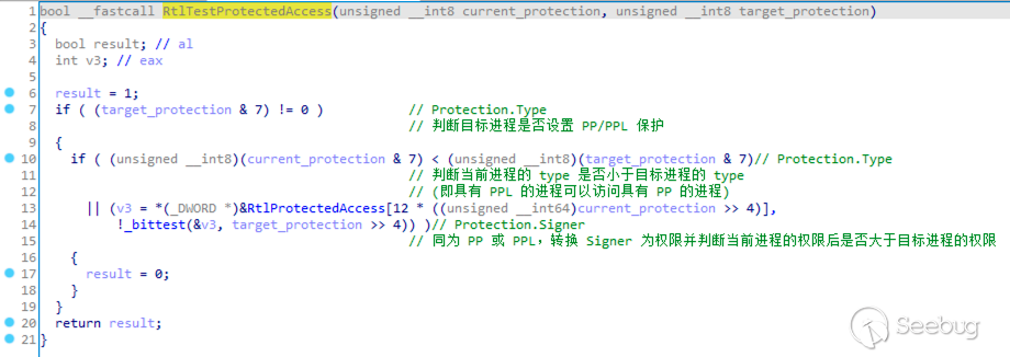 6.RtlTestProtectedAccess函數